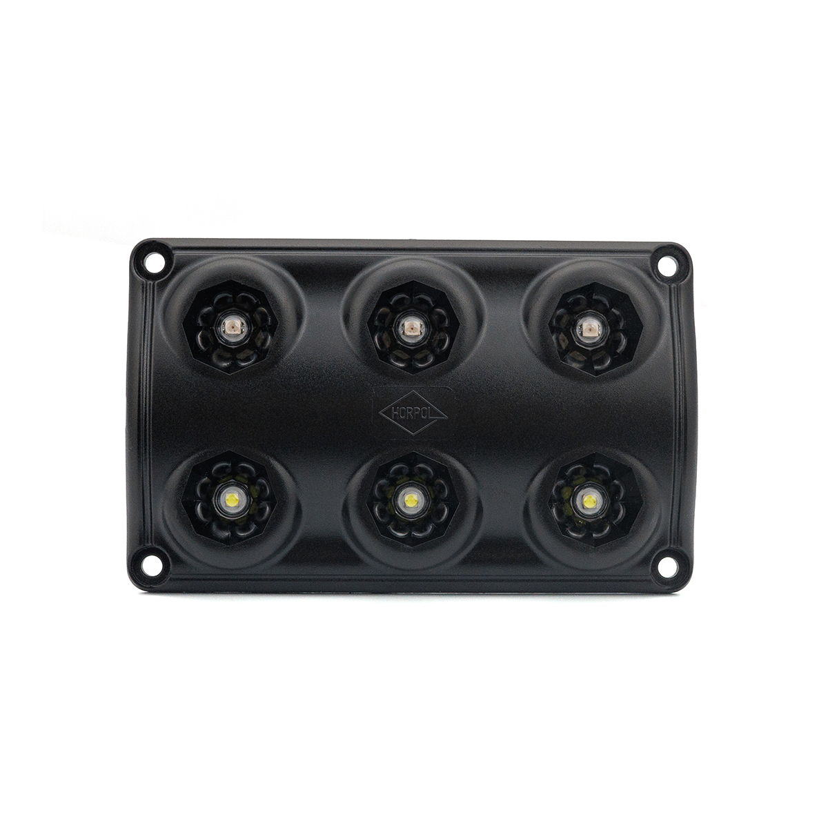 Horpol LED Innenleuchte Schwarz 12-24V | Wei&szlig; + Rot