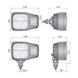 Wesem LED Hauptscheinwerfer mit Blinker AMP-Superseal Links K7_