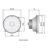 Wesem Hauptscheinwerfer H4 Ø139x75 Inkl 12V Birnen_