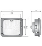 Wesem Einbau Hauptscheinwerfer 172x142 + Rahmen_