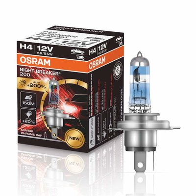 Osram H4 Halogenlampe 12V 60/55W P43t Night Breaker 200