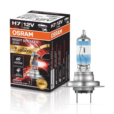Osram H4 Halogenlampe 12V 55W P43t Night Breaker 200