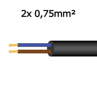 Kabel Neopren 2x 0,75mm²