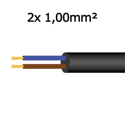 Flexible Anschlussleitung 2x 1,00mm²