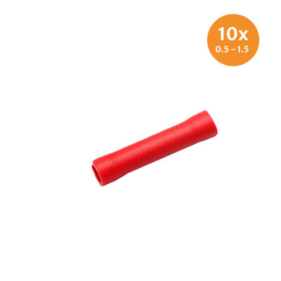 Stoßverbinder Rot (0.5-1.5mm) 10 Pieces