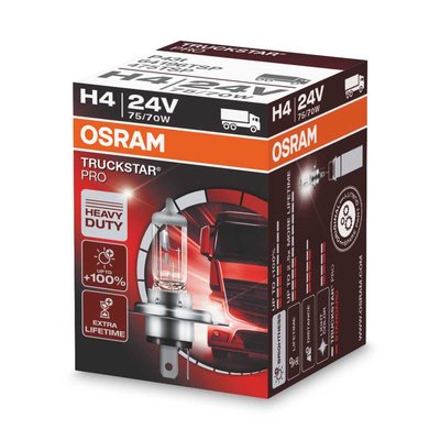 Osram H4 Halogen Lampe 24V 75/70W P43t Truckstar Pro