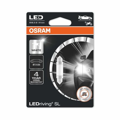 Osram C5W LED Retrofit 41mm Weiss 12V SV8.5-8