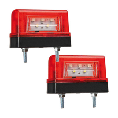 Fristom LED Kennzeichenbeleuchtung Rot 12-24V