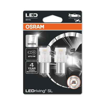 Osram P21W LED Retrofit Weiß 12V BA15s 2 Stück | OFF-ROAD ONLY