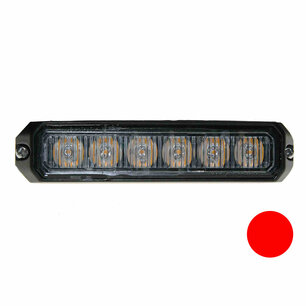 LED Blitzer 6-fach Kompakt Rot