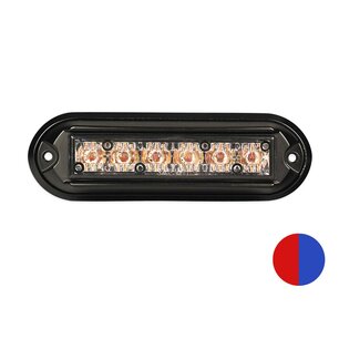 Dasteri Led Blitzer mit Schwarz Gehäuse Blau + Rot