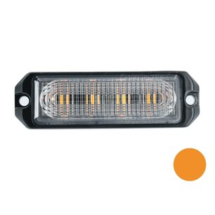 LED Blitzer 4-Fach Ultra Flach orange