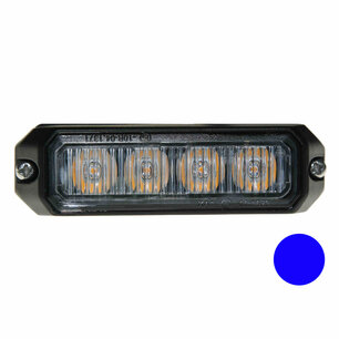 LED Blitzer 4-fach Kompakt Blau