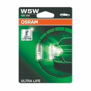 Osram Glühbirne W5W 12V 5W Ultra Life W2.1x9.5d 2 Stück