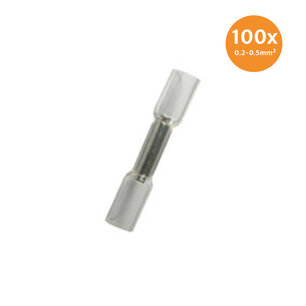 Wärmeschrumpfende Stoßverbinder Wasserdicht Weiss (0.2-0.5mm) 100 Stück
