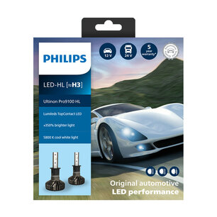 Philips H3 LED Hauptscheinwerfer 12/24V 20W 2 Stück