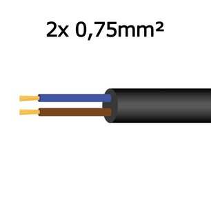 Flexibles Anschlusskabel 2x 0,75mm²