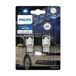 Philips LED Retrofit Weiß W21W 12V W3x166d 2 Stück