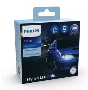 Philips H4 LED Hauptscheinwerfer 12/24V 20W 2 Stück