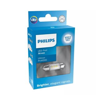 Philips SV8.5 Festoon 38 mm Kaltweiß 6000 K 12 V